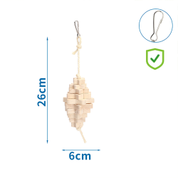 Nobleza medinis žaislas paukščiams ir graužikams