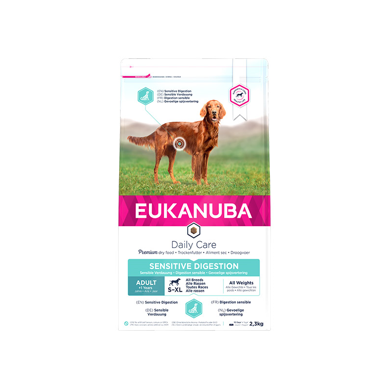 Eukanuba Daily Care Sensitive Digestion sausas maistas šunims, 2,3 kg
