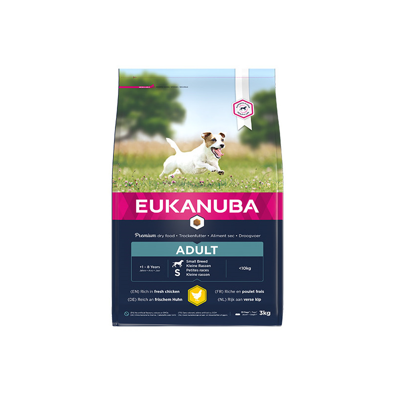 Eukanuba Small Adult sausas maistas šunims su vištiena, 3 kg