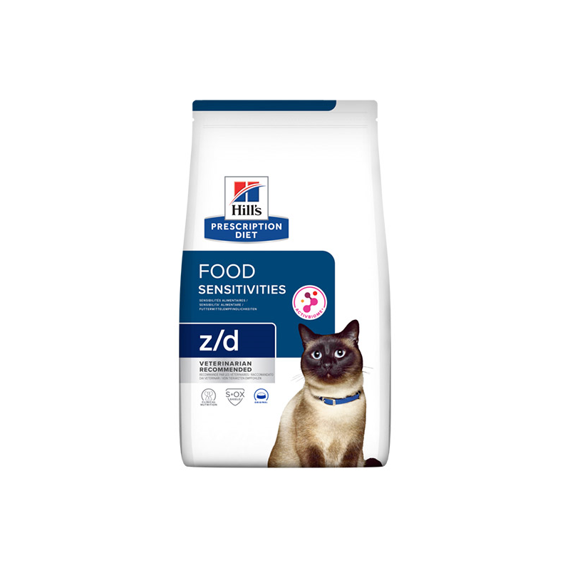 Hill's z/d Food Sensitivities sausas maistas katėms su vištiena, 1,5 kg