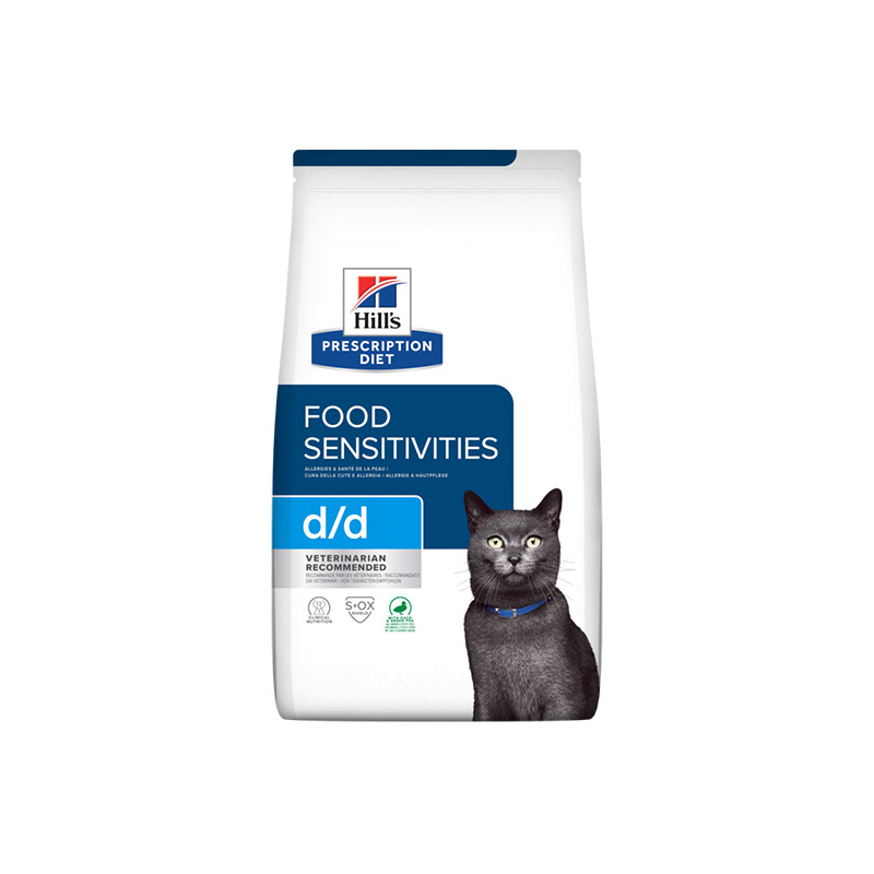 Hill's d/d Food Sensitivities sausas maistas katėms su antiena, 1,5 kg