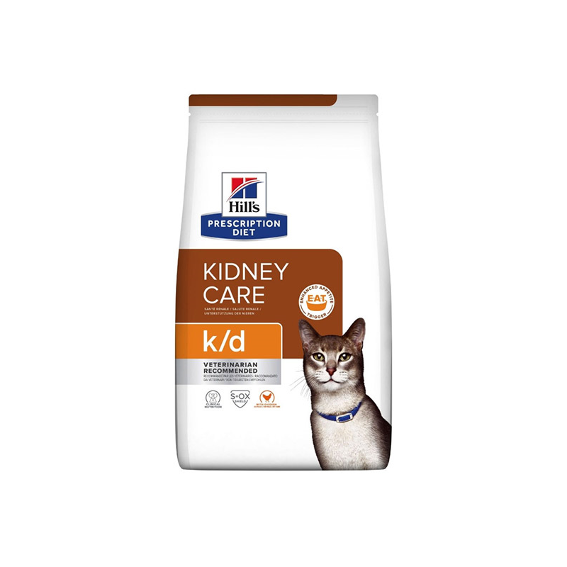 Hill's k/d Kidney Care sausas maistas katėms, 1,5 kg