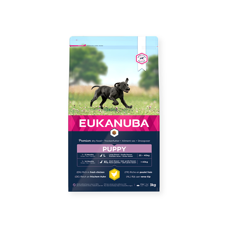 Eukanuba Large Puppy sausas maistas šuniukams su vištiena, 3 kg