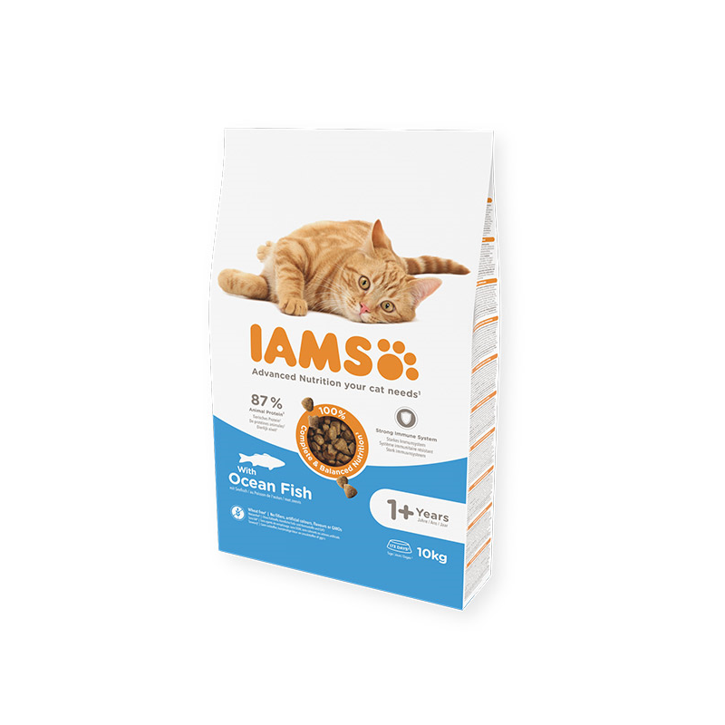 IAMS sausas maistas katėms su jūros žuvimi, 10 kg