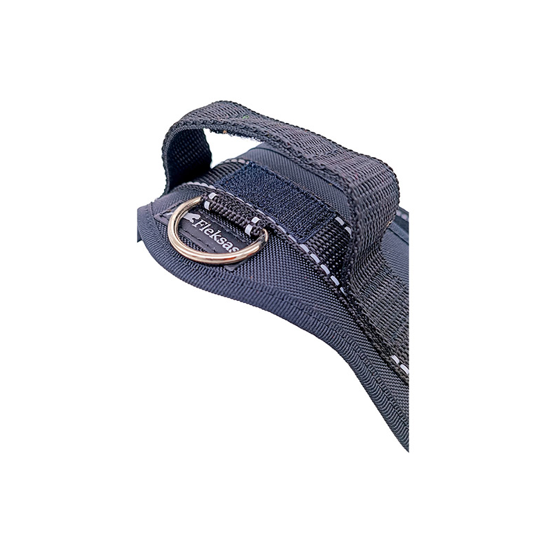 Fleksas juodos petnešos su rankena šunims, L, 75 cm