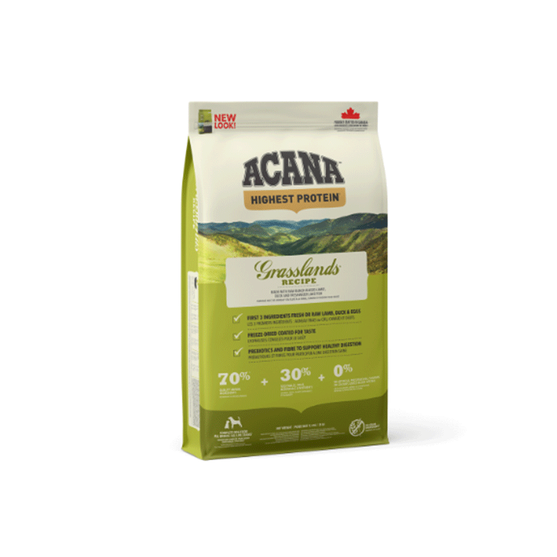 Acana Grasslands Dog sausas pašaras šunims, 11,4 kg