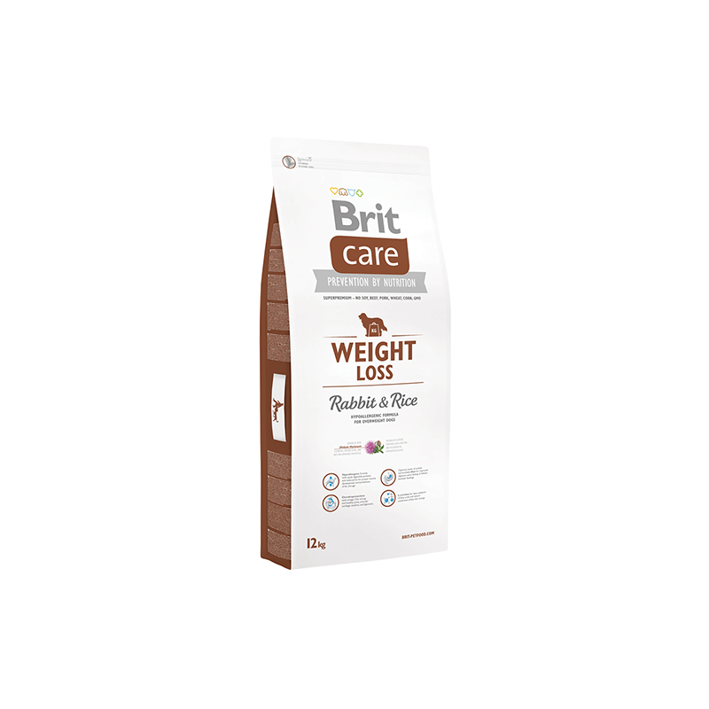 Brit Care Weight Loss Rabbit & Rice sausas šunų maistas, 3 kg