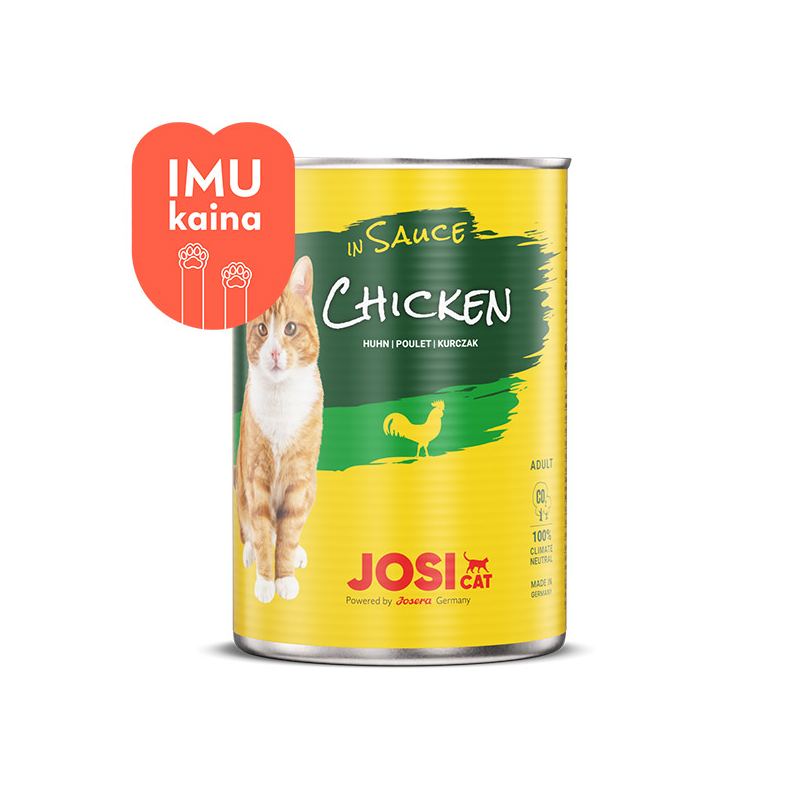 JosiCat konservai katėms su vištiena padaže, 415 g