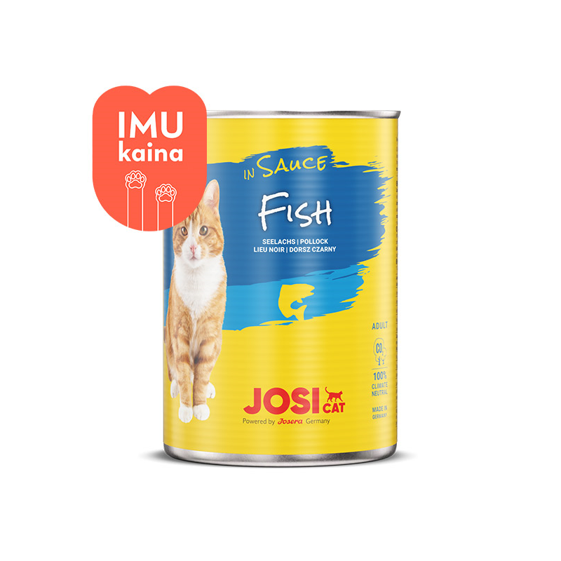 JosiCat konservai katėms su žuvimi padaže, 415 g