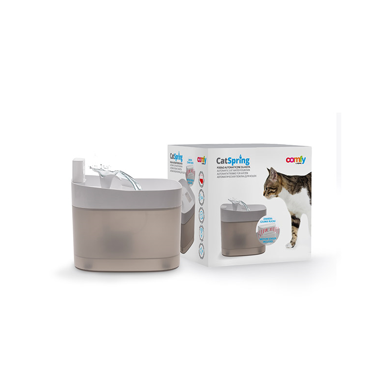 Comfy CatSpring vandens fontanas su judesio detektoriumi katėms ir šunims, 2,5 l