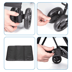 Nobleza sulankstomas, kelioninis vežimėlis augintiniams, 65x42x94 cm