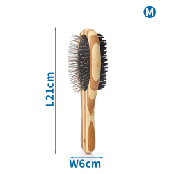 Nobleza dvipusės, bambukinės šukos šunims, katėms, M, 21x6 cm