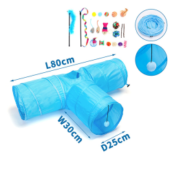 Nobleza tunelis su žaislais katėms, 80x30x25 cm