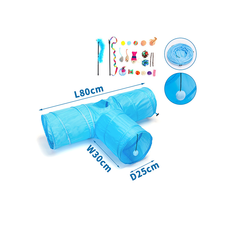 Nobleza tunelis su žaislais katėms, 80x30x25 cm