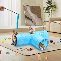 Nobleza tunelis su žaislais katėms, 80x30x25 cm