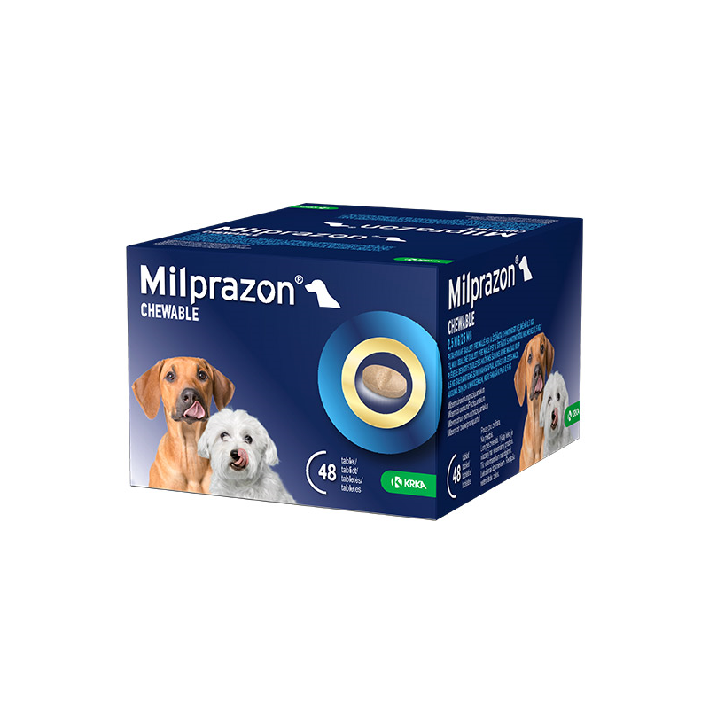 Milprazon Chewable tabletės nuo kirminų mažiems šunims ir šuniukams nuo 0,5 kg, 1 tabl.