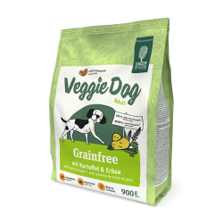 Green Petfood VeggieDog Grainfree sausas maistas šunims, 900 g