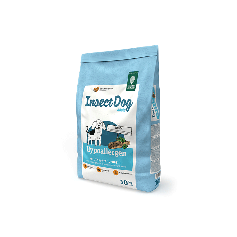 Green Petfood InsectDog Hypoallergen sausas maistas šunims, 10 kg
