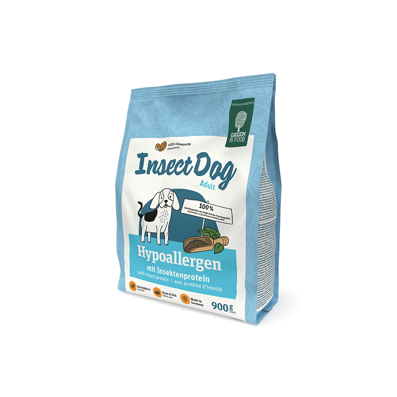 Green Petfood InsectDog Hypoallergen sausas maistas šunims, 900 g