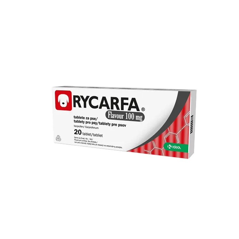 Rycarfa Flavour tabletės šunims uždegimui ir skausmui mažinti, 100 mg