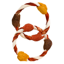 8in1 Flavours trigubo skonio žiedai skanėstai šunims, XS/S, 80 g