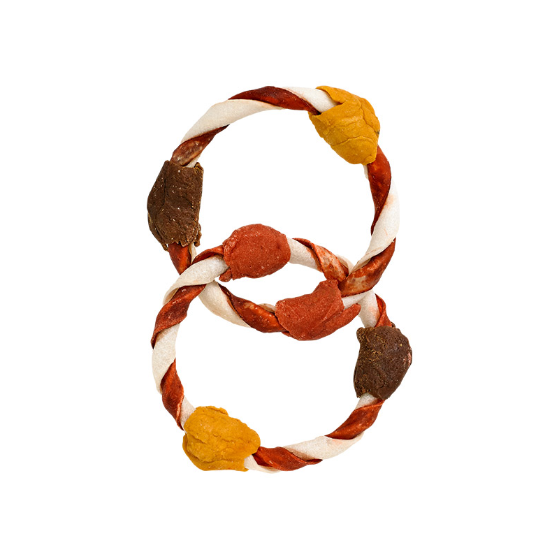 8in1 Flavours trigubo skonio žiedai skanėstai šunims, XS/S, 80 g