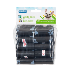 Nobleza juodi maišeliai šunų ekskrementams, 20 vnt.