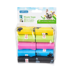 Nobleza spalvoti maišeliai šunų ekskrementams, 20 vnt.