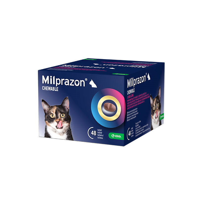 Milprazon Chewable tabletės nuo kirminų katėms nuo 2 kg, 1 tabl.