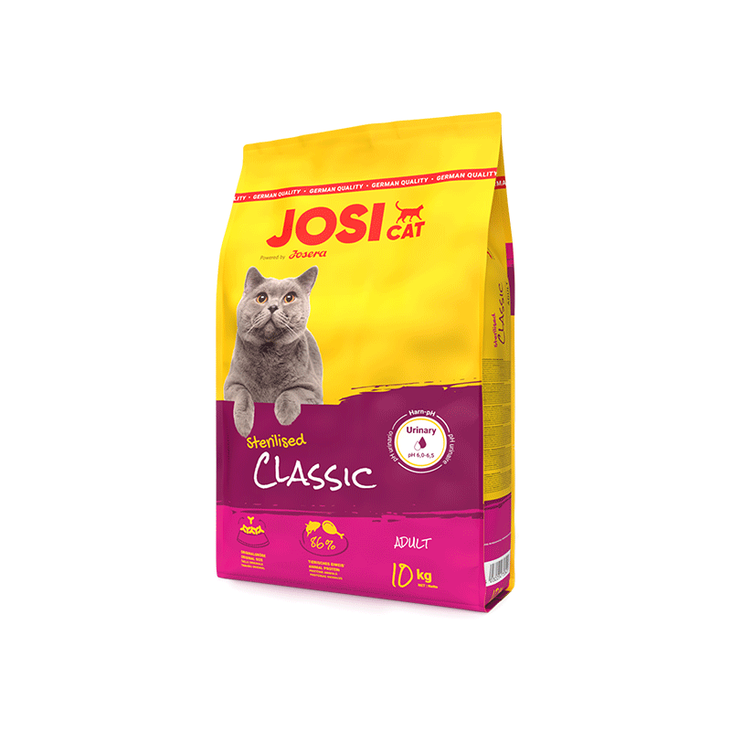 JosiCat Sterilised Classic maistas sterilizuotoms katėms, 10 kg