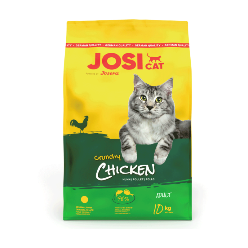 JosiCat Crunchy Chicken sausas maistas katėms, 10 kg