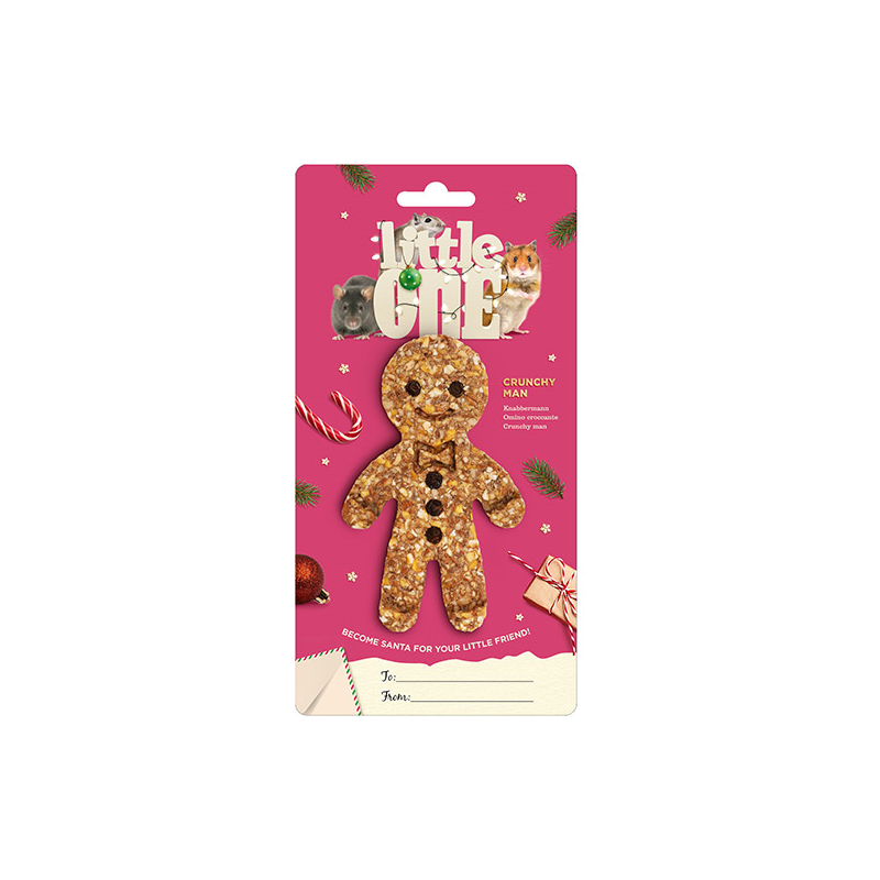 Little Crunchy Man kalėdinis skanėstas graužikams, 45 g