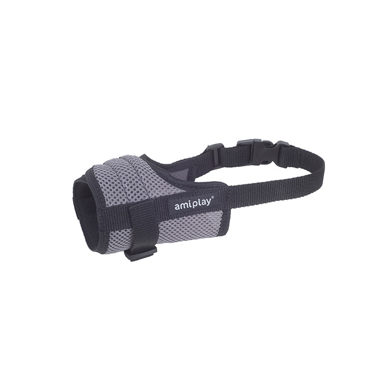 Amiplay Muzzle Air pilkas antsnukis šunims, XS