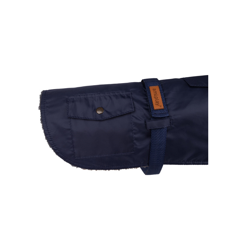 Amiplay Coat Bled mėlynas paltas šuniui, 32 cm