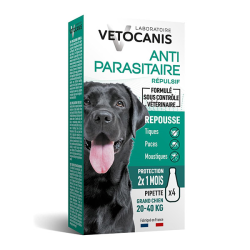 Vetocanis lašiukai nuo erkių didelių veislių šunims, 20–40 kg, 4 pip.