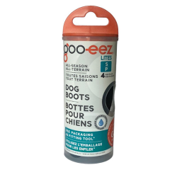 Goo-eez Lites juodi batai šunims, S, 4 vnt.