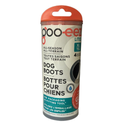 Goo-eez Lites juodi batai šunims, XL, 4 vnt.