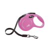Flexi New Classic Tape rožinis pavadėlis šunims, XS, 3 m