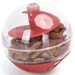 Nobleza raudonas žaislas skanėstams dozuoti katėms, 5 cm