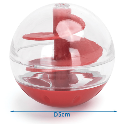 Nobleza raudonas žaislas skanėstams dozuoti katėms, 5 cm