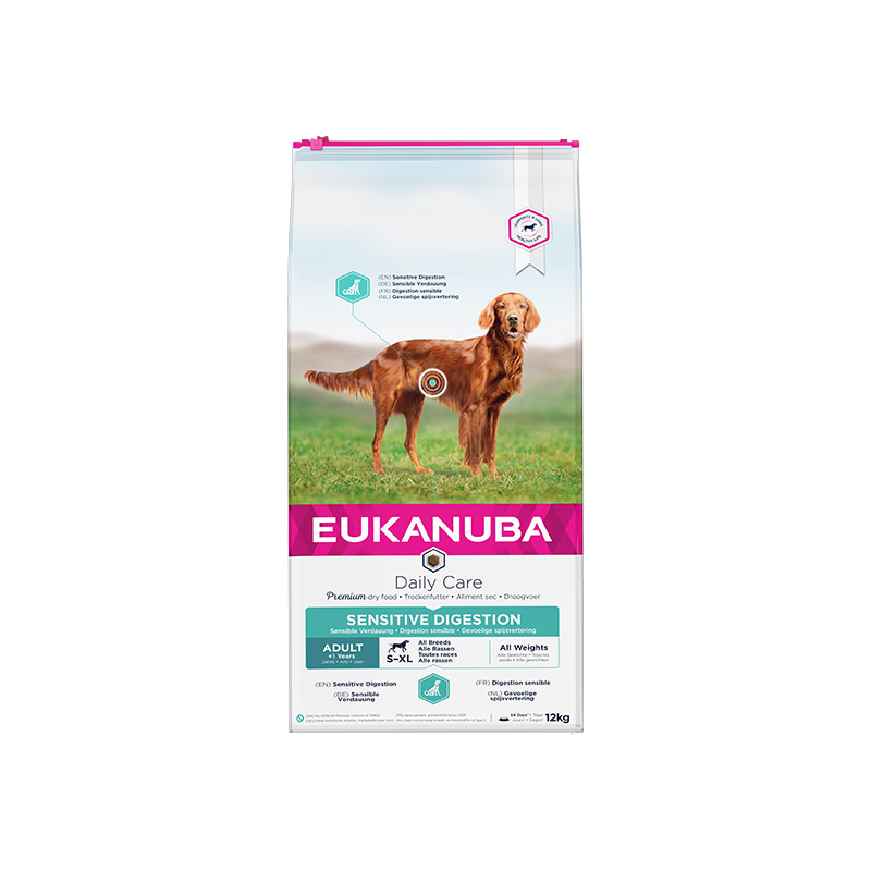 Eukanuba Daily Care Sensitive Digestion sausas maistas šunims, 12 kg