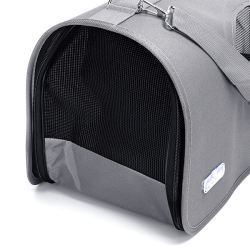 Nobleza pilkas kelioninis krepšys šunims ir katėms, 37x22x20 cm