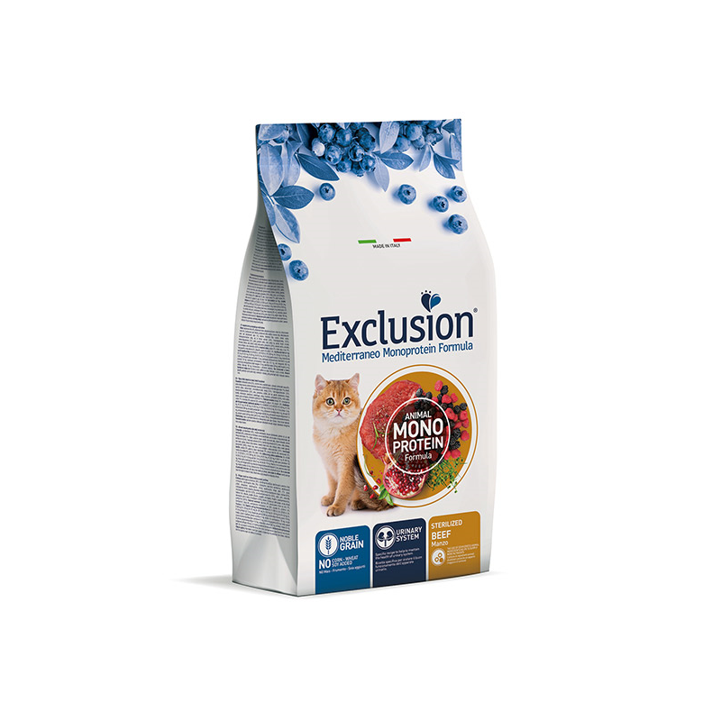 Exclusion Mediterraneo maistas sterilizuotoms katėms su jautiena, 300 g