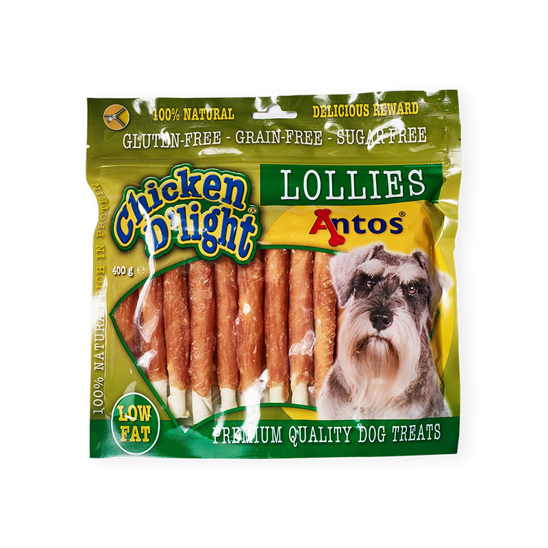 Antos D'light Lollies vištienos skanėstai šunims, 400 g
