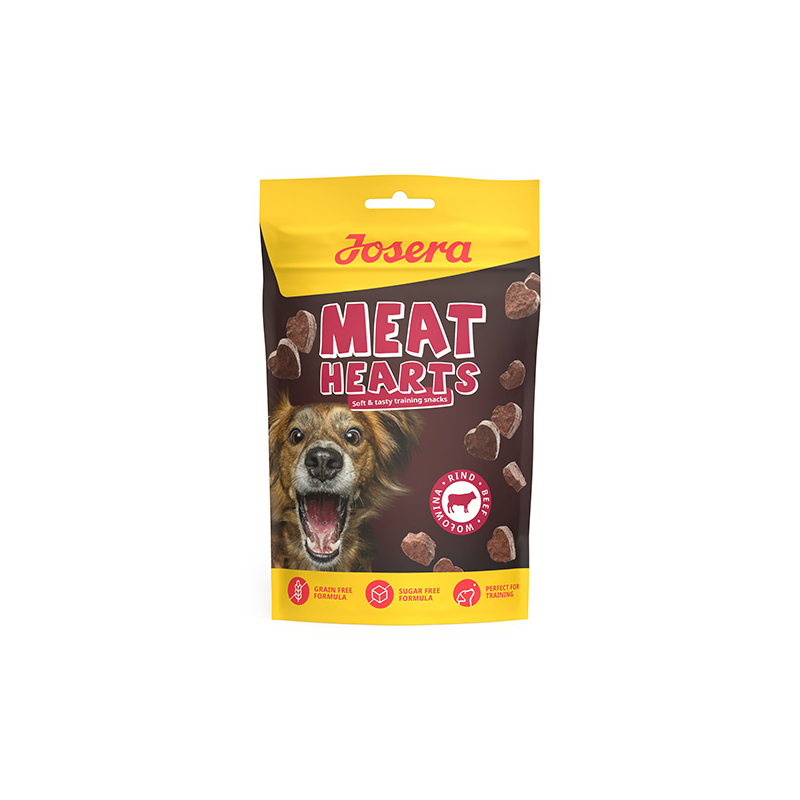 Josera Meat Hearts Beef jautienos skanėstai šunims, 70 g