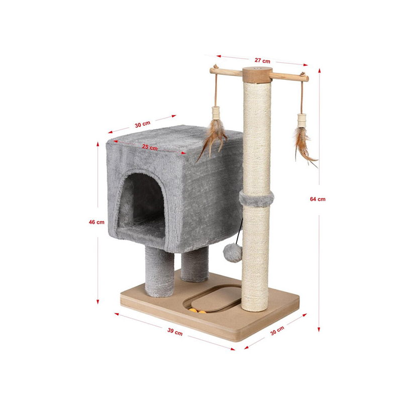 Happet draskyklė katei su guoliu, 64x39x30 cm