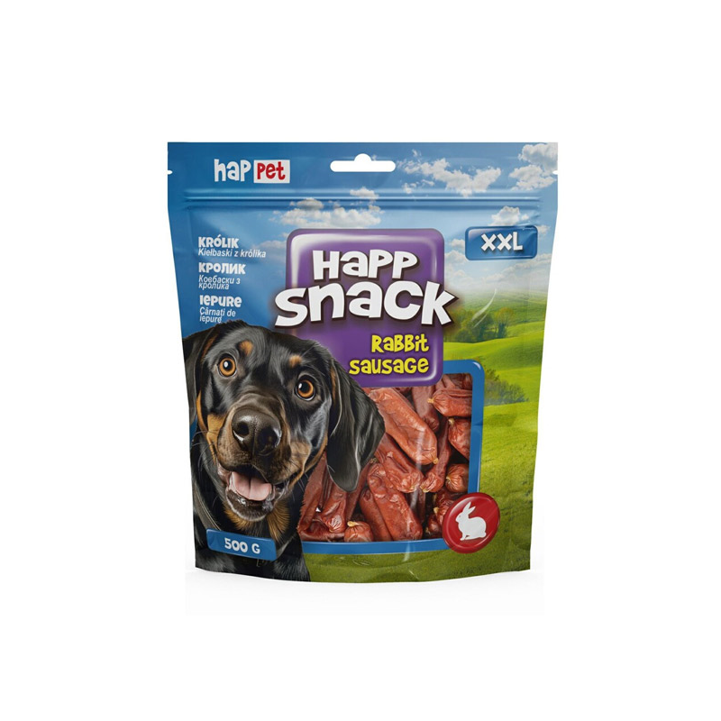 Happet Happ Snack triušienos dešrelės skanėstai šunims, 500 g