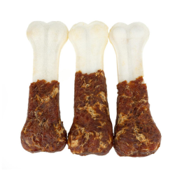 Happet Happ Snack karvės odos kaulai su anties krūtinėle skanėstai šunims, 3 vnt.