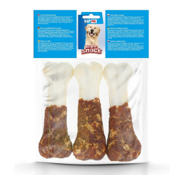 Happet Happ Snack karvės odos kaulai su anties krūtinėle skanėstai šunims, 3 vnt.