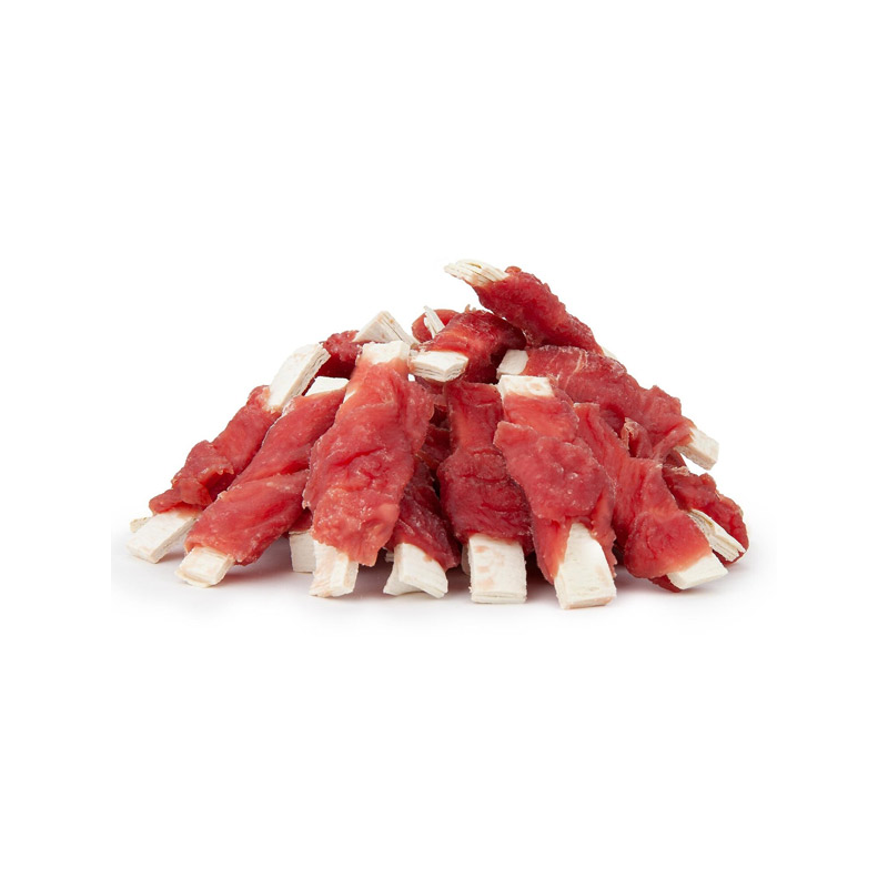 Happet Duck Wrapped with Codfish antiena ir menkė skanėstai šunims, 500 g